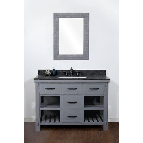 Gracie Oaks Janie 49'' Single Bathroom Vanity with Stone Top Wayfair